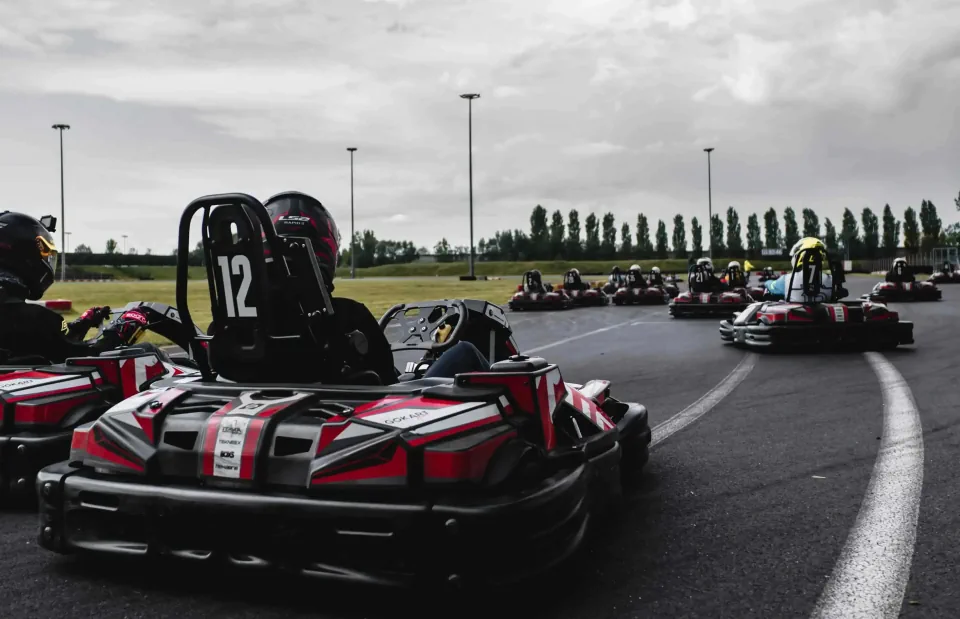 AKLS karting league drivers racing in rental karts.